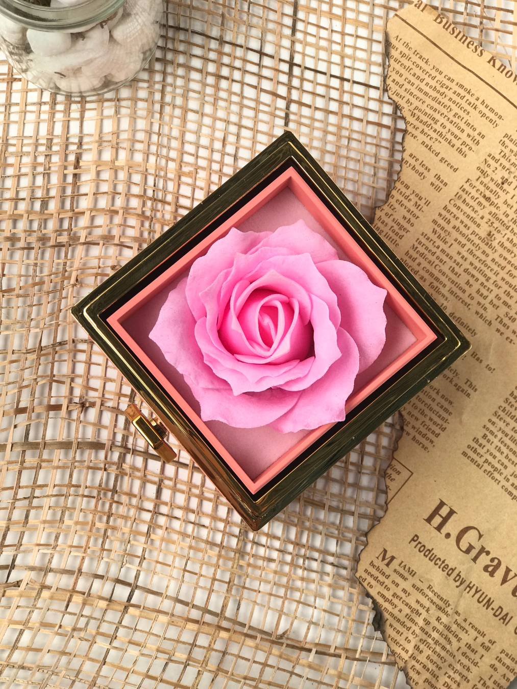 Eternal Rose Box w/ Heart Necklace