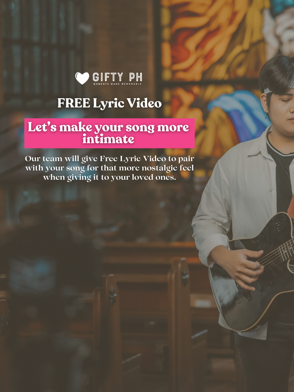 Free lyric video included with every personalized song order from Gifty PH
